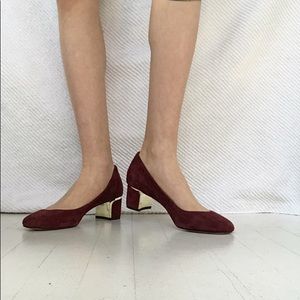 Ann Taylor Red Suede Shoes